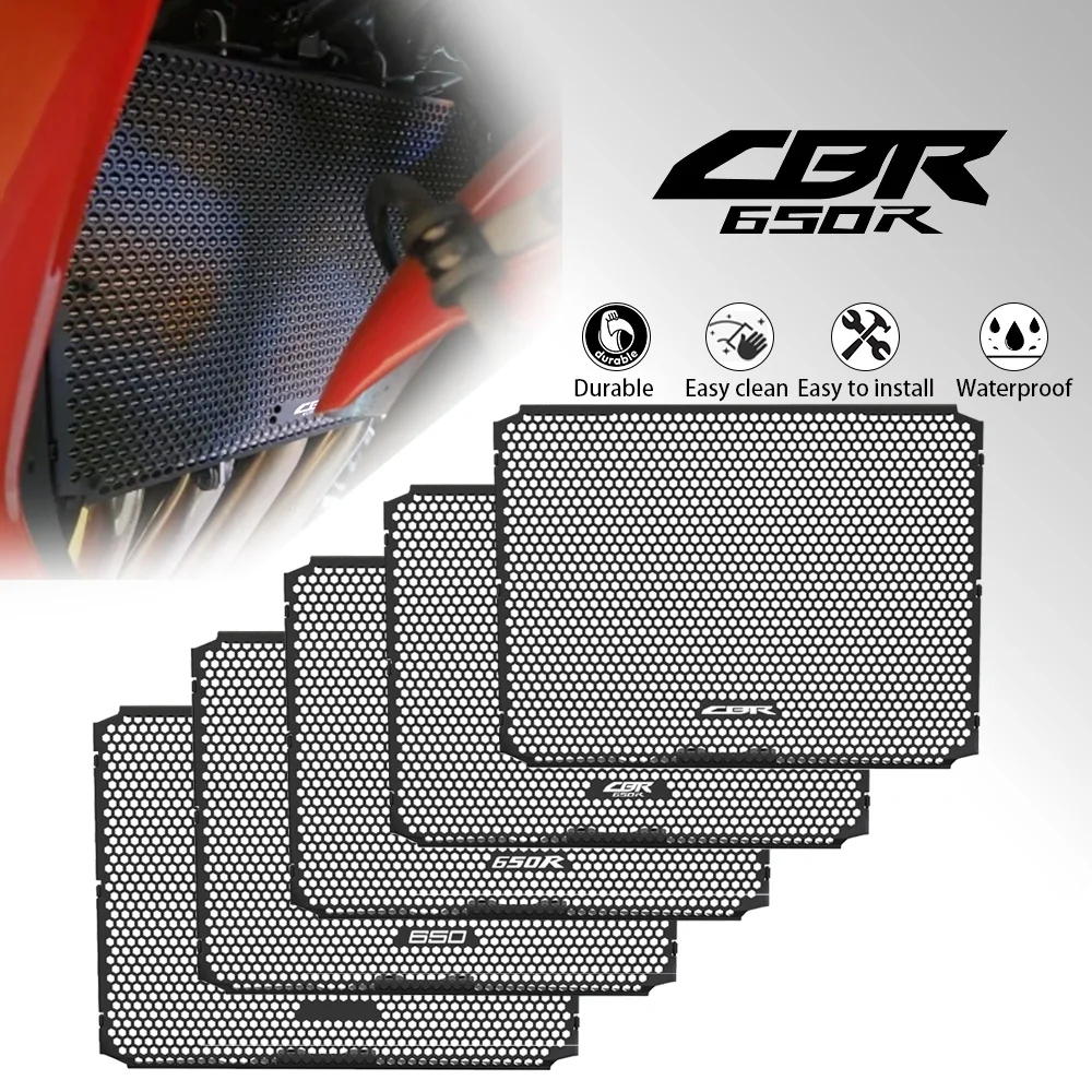 

For Honda CBR650R CBR 650R CBR650 R cbr650R Motorcycle Aluminium Radiator Grille Guard Protector Cover Protection 2026 2025 2024