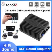 Podofo DAP Sound Processor HiFi Sound DAP Chip 9-16V DAP Sound Equalizer DSP Amplifier Box For Car Stereo Car Speakers Car Radio