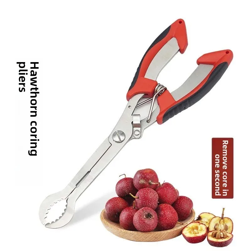 Stainless steel hawthorn corer opener Tomatoes on sticks corer clip hawthorn tongs scissors seed cutting kitchen tools