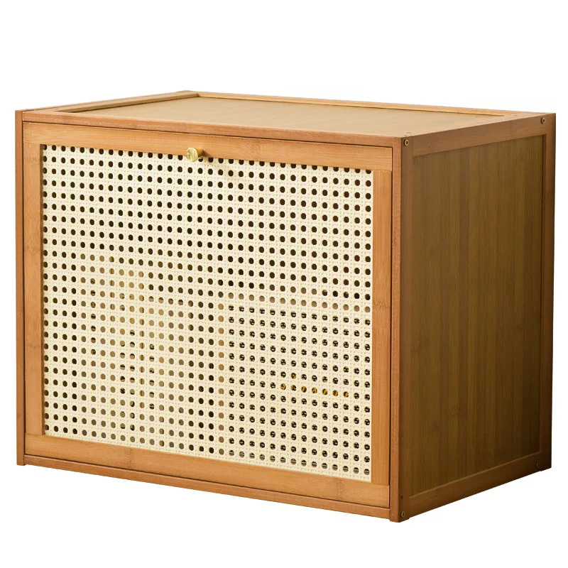 Solid wood bedside table Movable rack Small multi-functional storage cabinet Bedside small side table