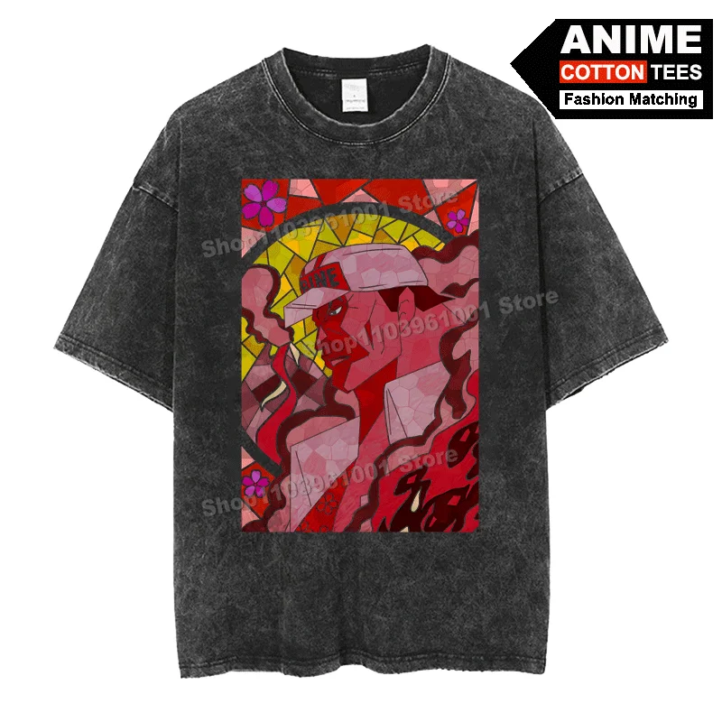 

Retro Washed Street styl T Shirt Anime ONE PIECE - Akainu · Sakazuki Print Clothes Cotton Loose Men Women Short Sleeve Tees