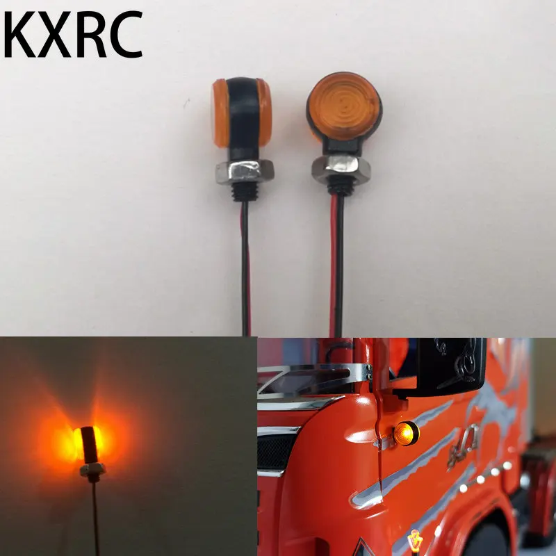 

Metal LED Side Light Marker Lights Position Lamp for 1/14 Tamiya RC Truck Trailer Scania 770S R620 3363 Actros Volvo MAN Parts