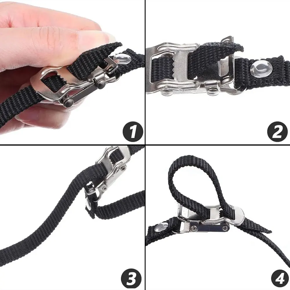 4 قطعة الأشرطة التوى للدراجات الصالة الرياضية الغزل الدراجة مسند القدم تو كليب الدراجات دواسة حبل تجريب التجريبي سباق حزام لربط الأحذية