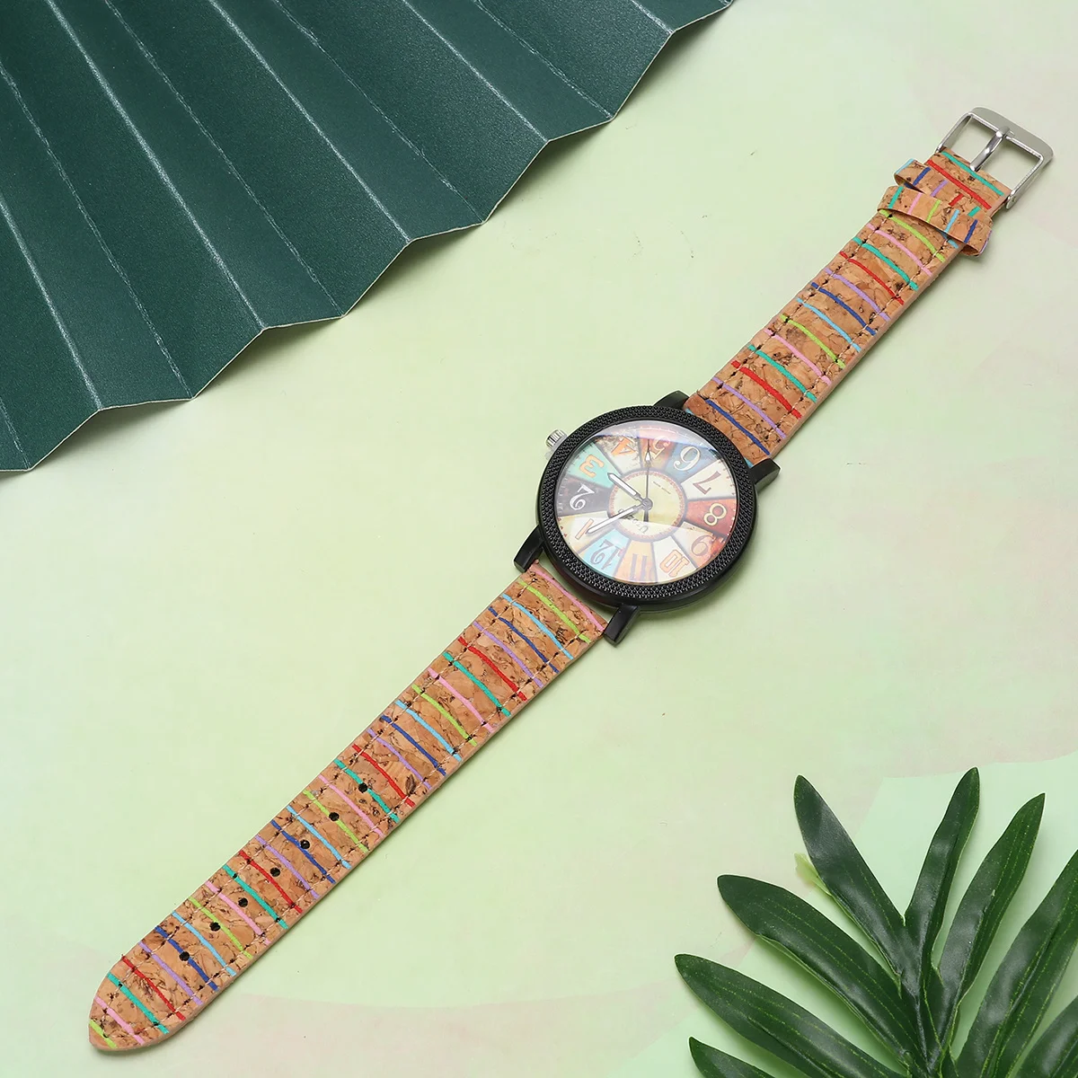 

1Pcs Quartz Watch Male Wood Grain Stylish Wrist Watch Silent Precise Moving Suitable for Men Students Gift Choice