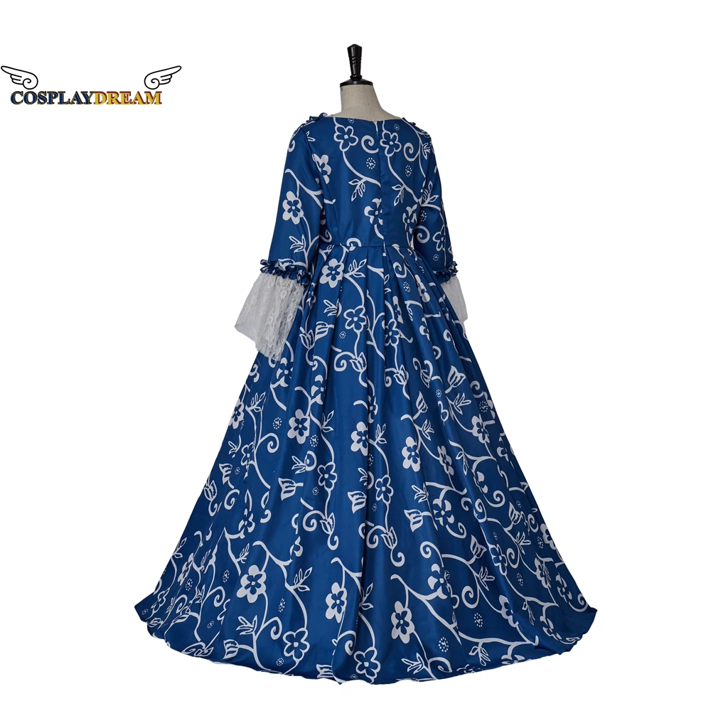 Vestido de princesa Retro para mujer, traje Medieval Victoriano de encaje, elegante Vestido largo de cintura alta, manga acampanada, Vestido de palacio