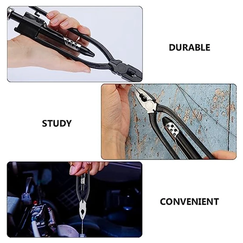 Steel Pliers 6 Inch 9 Inch Wire Pliers Fuse Pliers Stripping Tool Motorcycle Aviation Safety Lock Winding Pliers