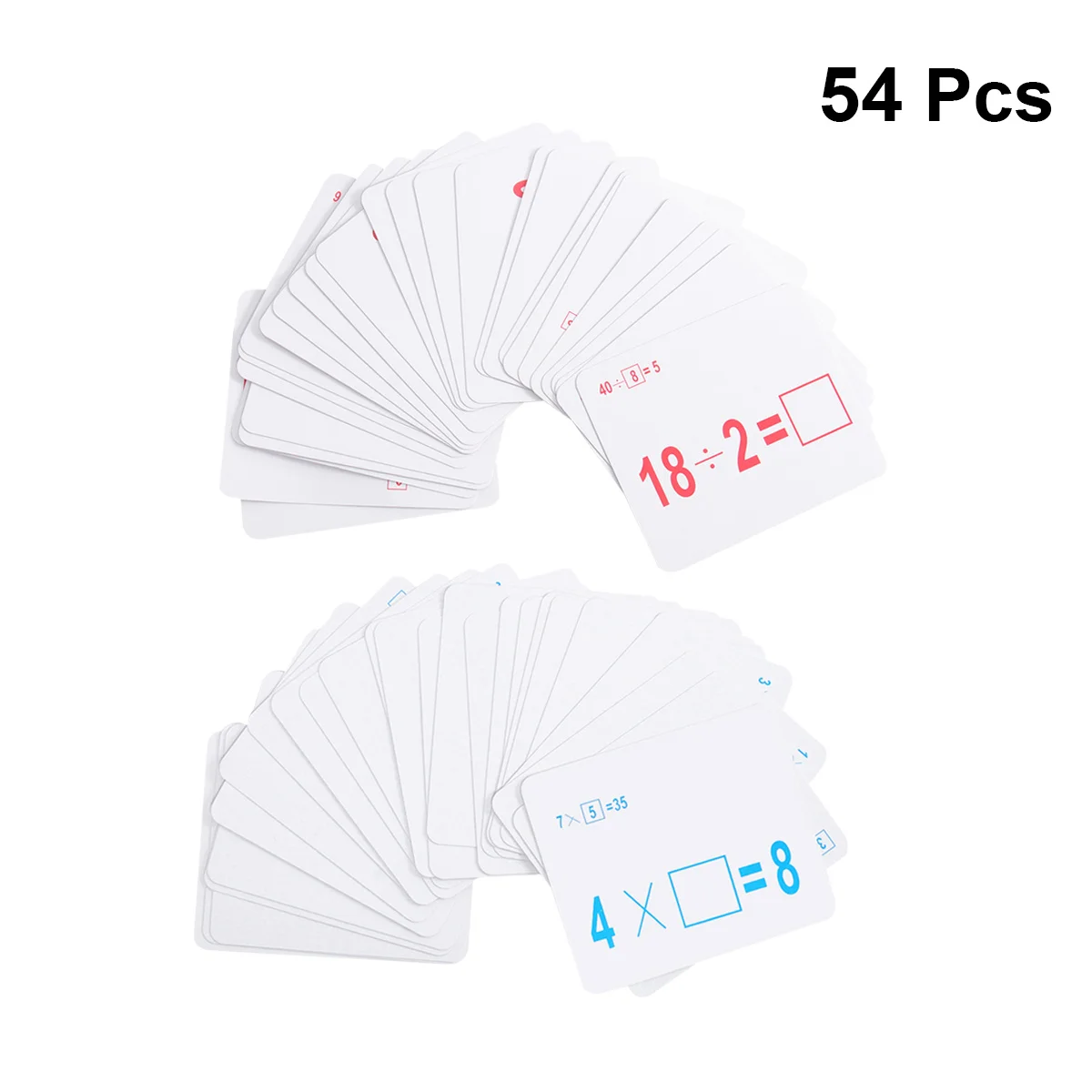54Pcs Children's Arithmetic Cards Multiplication Division Early Learning Educational Number Cards Colorful Math Flashcards