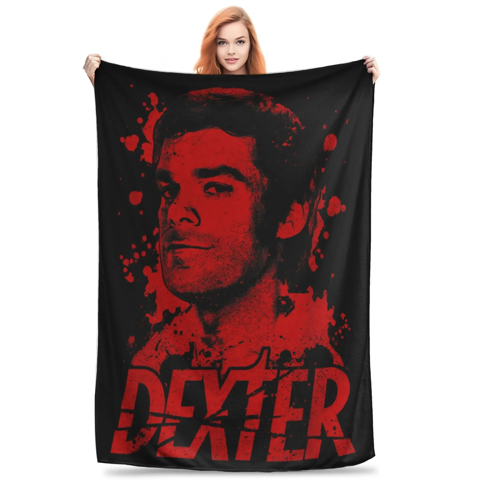 Dexter الدراما التلفزيونية مورغان بطانية محبوكة فيلم الرعب أفخم رمي بطانية أريكة تتحول لسرير مطبوعة لينة الدافئة المفارش #6