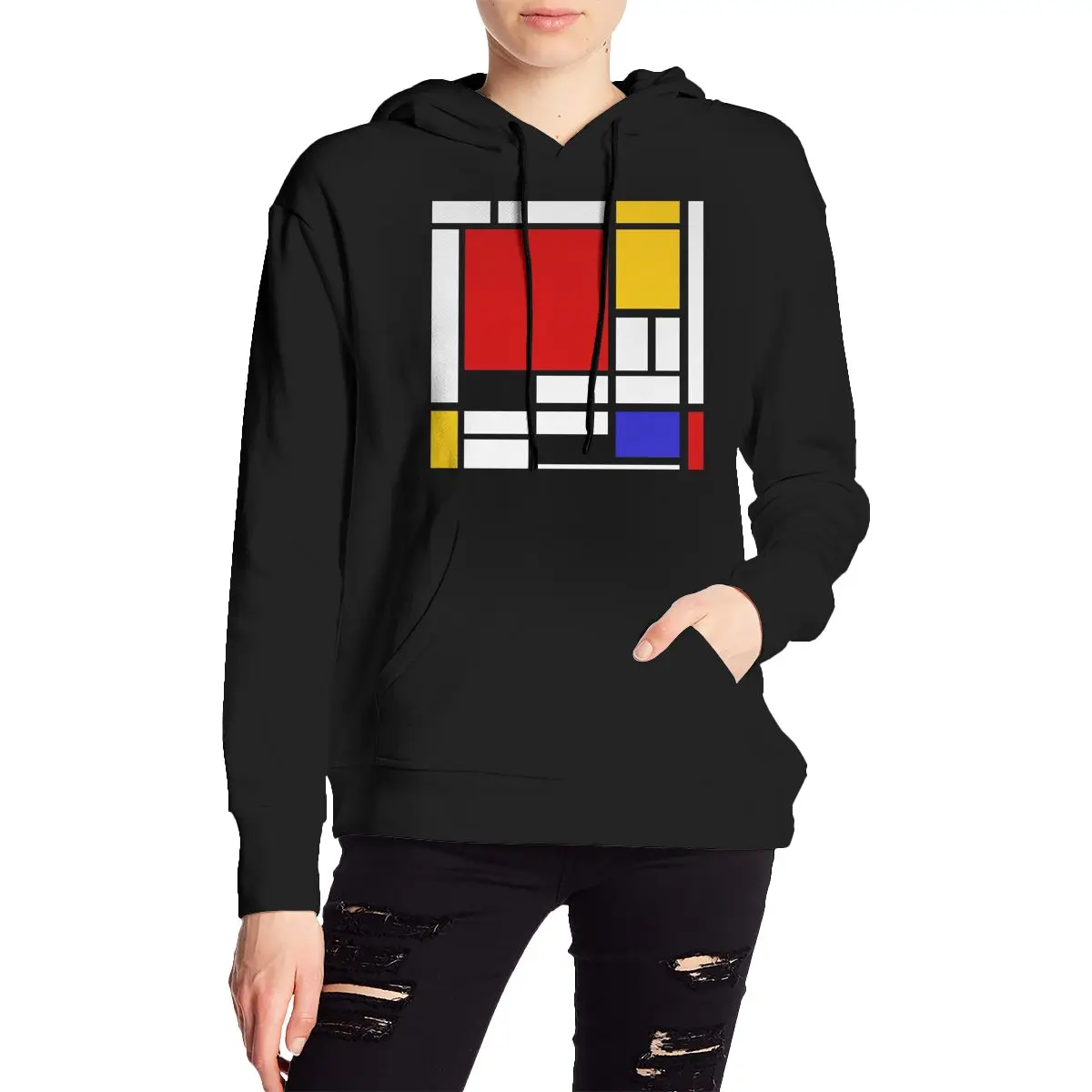 

Толстовка Piet Mondrian De Stijl в стиле хип-хоп, пуловер, осень-зима, мужская и женская толстовка для пар, топы с длинными рукавами