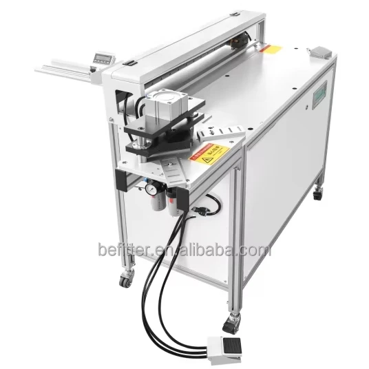 KPC-7010-E Pneumatic V Grooving Die Cutting Machine 700mm Width Electronic Display 10cm High Corner Suit Hardcover Rigid Box