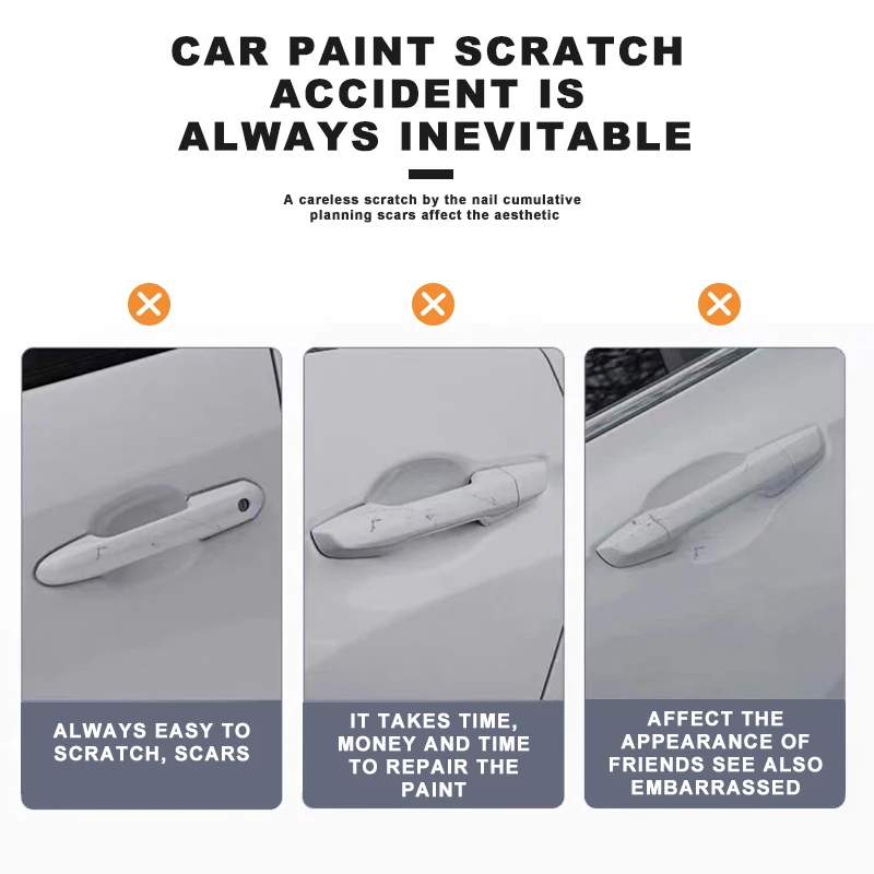 Car Transparent Door Handle Bowl Protector Film Stickers For Ford Mustang 2005 2006 2007 2008 2009 2016 GT Mach-E 2013 Escala