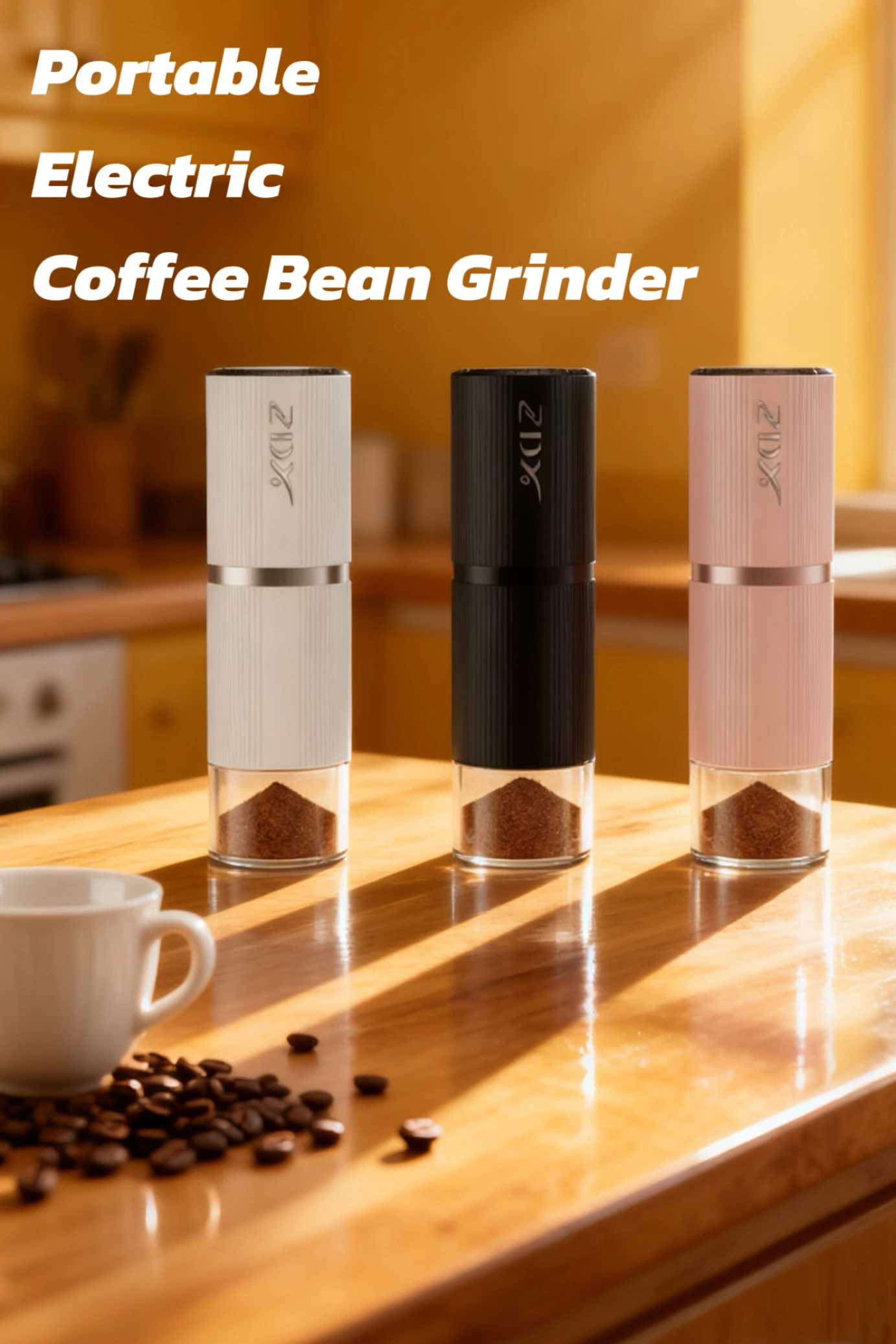 

Portable Electric Coffee Bean Grinder 1800mAh Rechargeable 40 Gear Adjustable Home Household Grinders Machine