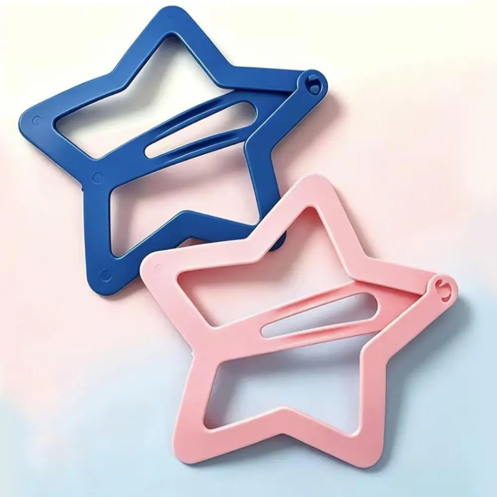 Oversized Star Shaped Hair Clip Hollow Pentagonal Star Shape Updo Hair Clip Hair Accessory Colorful Back Head Hair Clip