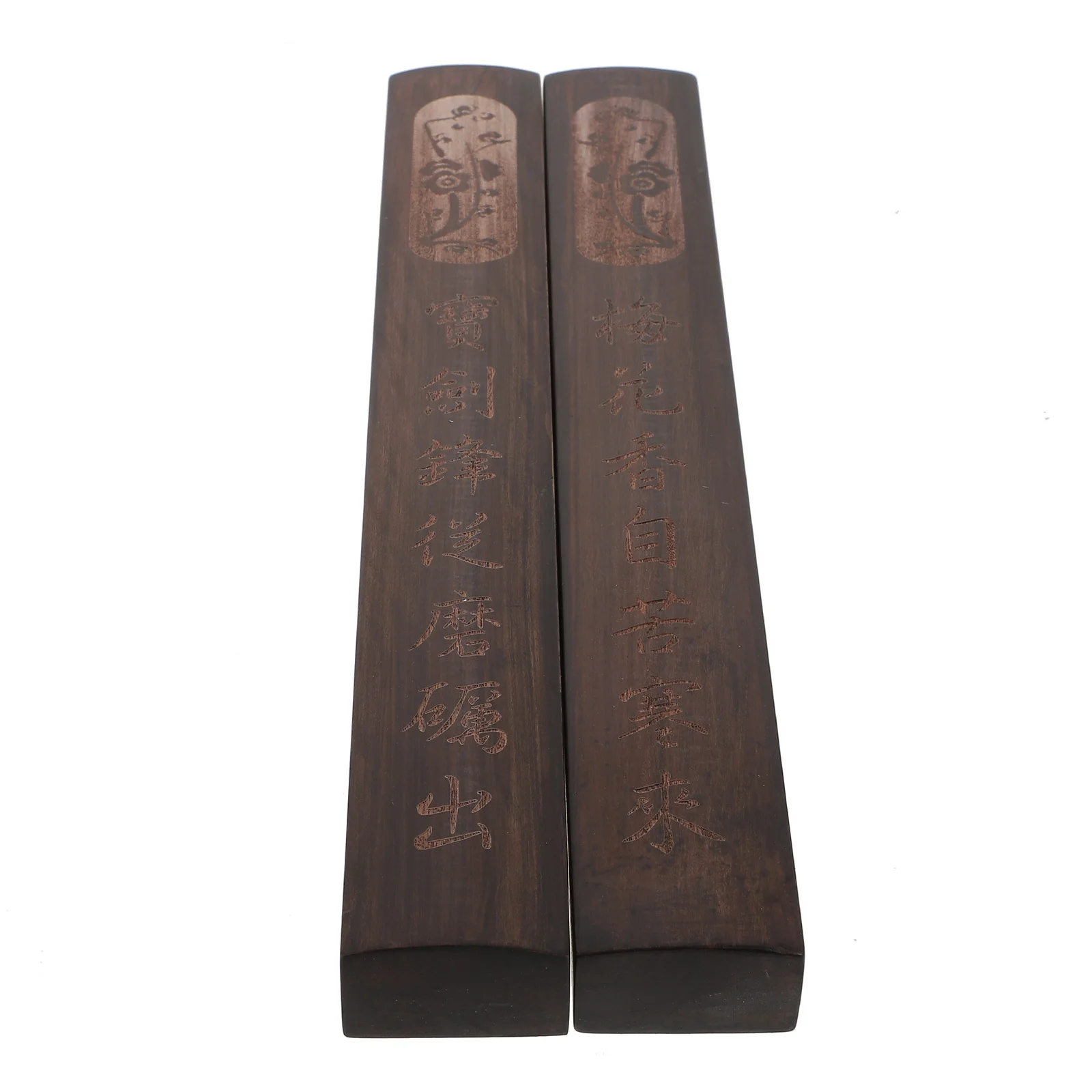 

2Pcs Blackwood Calligraphy Paperweights Practical Solid Wood Stationery Desktop Decor for Office Home Study Wood Paperweights