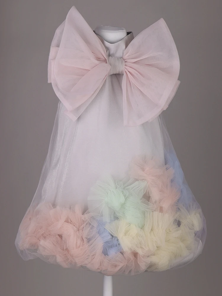 

Kids Clothes for Young Girls Outfits Costumes Sukienka Eid Graduation One-piece Wedding Bow Brithday Party Children Dress