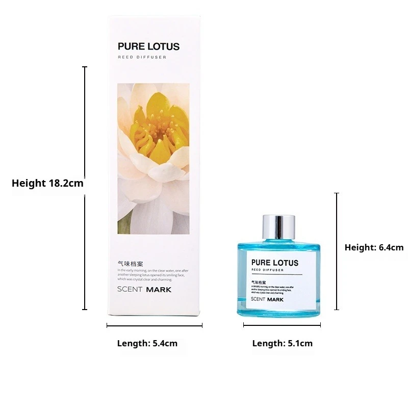 50 مللي مجموعات الناشر القصب الورد الخزامى زيت الياسمين العطري مع توسيع عصا فندق المنزل الروائح الهواء النقي العطر