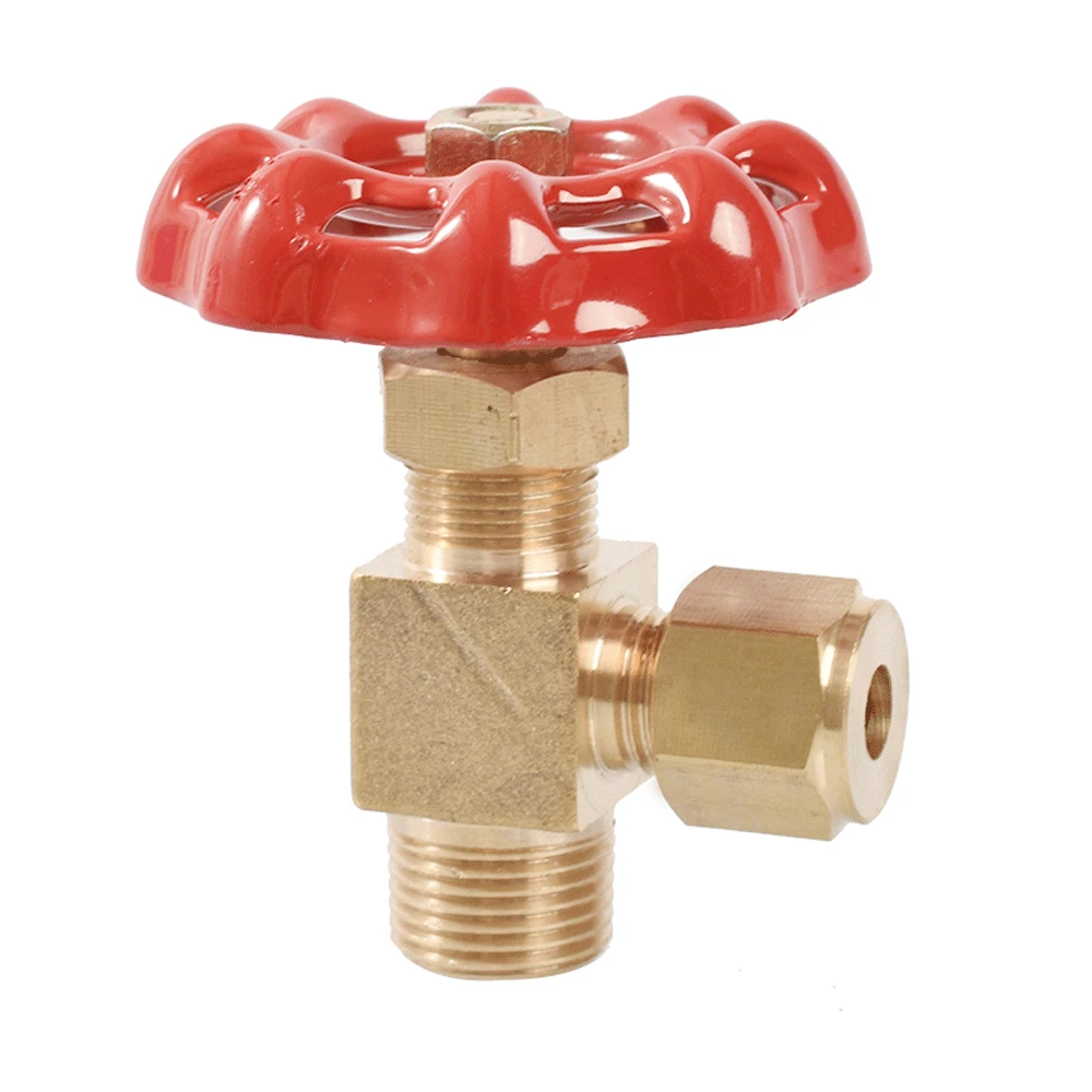 M12-M22 1/8 "1/4" 3/8 "1/2" BSP mężczyzna x 6 8 10 12mm kompresja Union Tube mosiądz prosto kolanko zawór iglicowy kontroler Flowe — zdjęcie 6