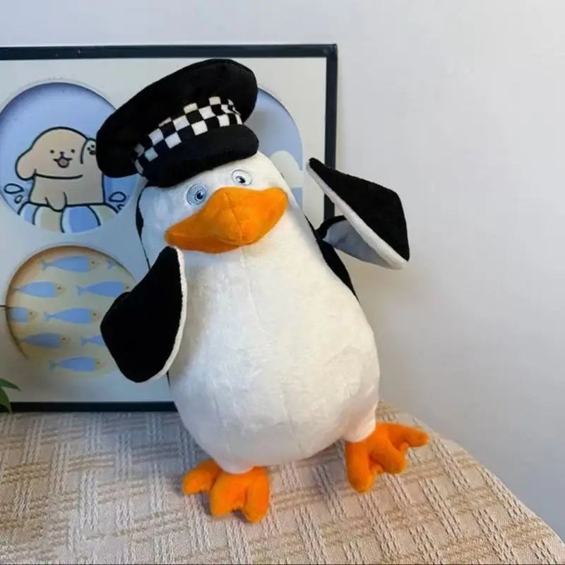 جديد أنيق ومرح البطريق بلوشي مع التعبيرات التجريدية ألعاب من نسيج مخملي لطيف دمية عيد الميلاد الفتيات هدية مجردة الحاضر #1