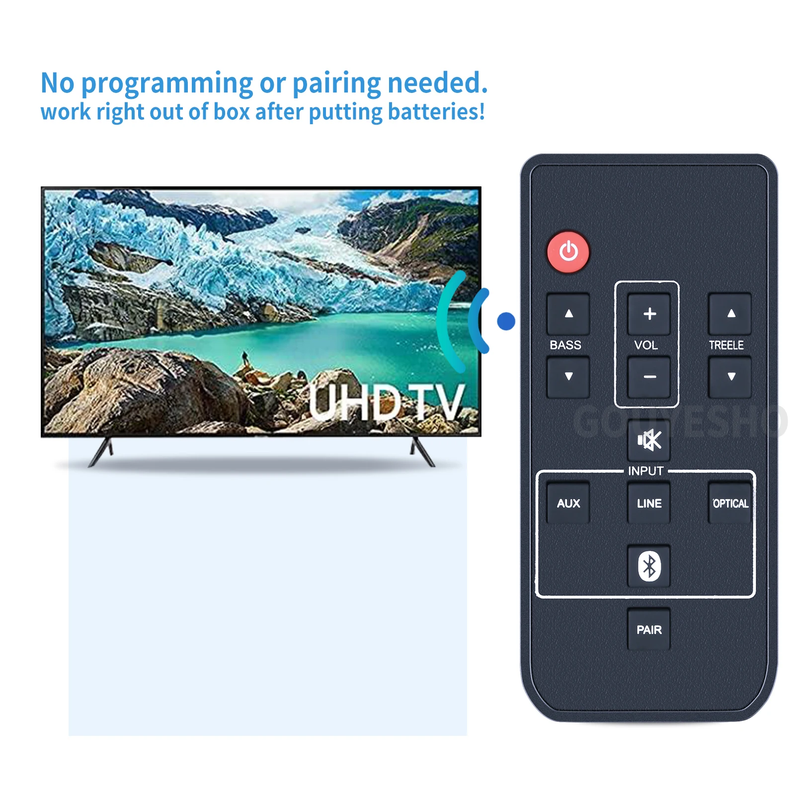 New NC300 NC300UH Replace Remote Control For Sanyo Soundbar FWSB405FP FWSB405FA