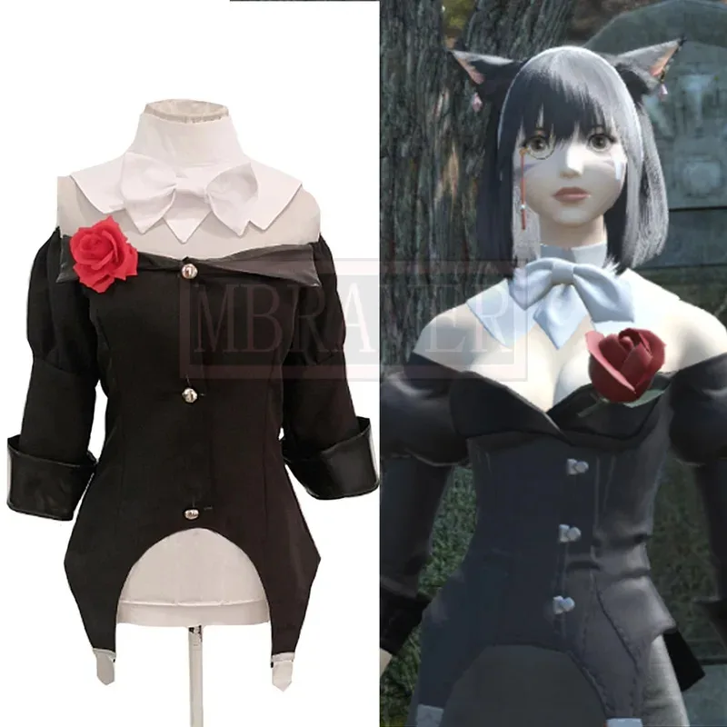 DY20Final Fantasy XIV FF14 أزياء تنكرية Nashu Mhakaracca أزياء تنكرية لحفلات عيد الميلاد والهالوين مصنوعة حسب الطلب بأي حجم 25