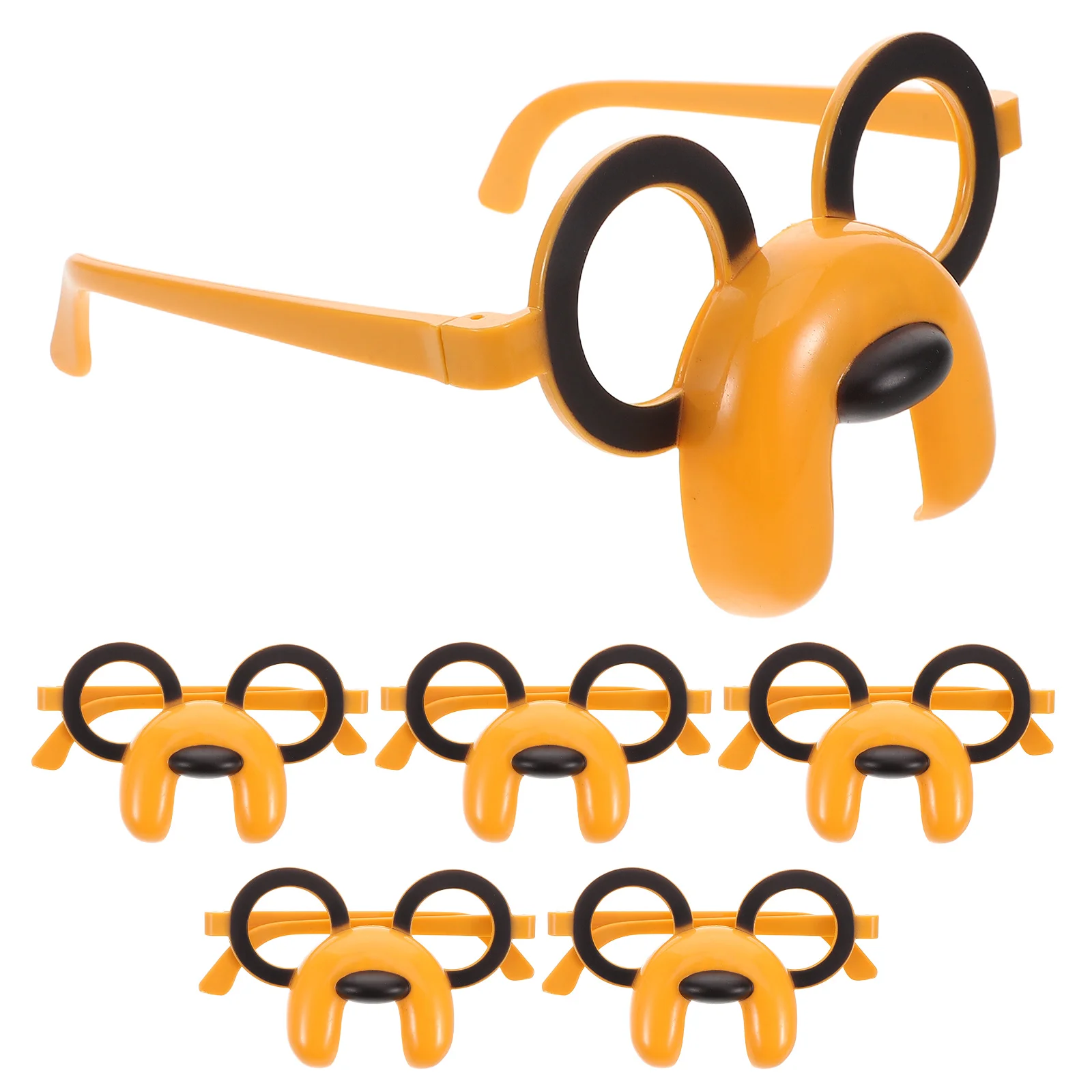 

6 Pcs Dog Shaped Eyeglasses Cute Cartoon Toy Glasses Kids Birthday Party Accessories Lightweight Pretend Play Novelty Eyewear