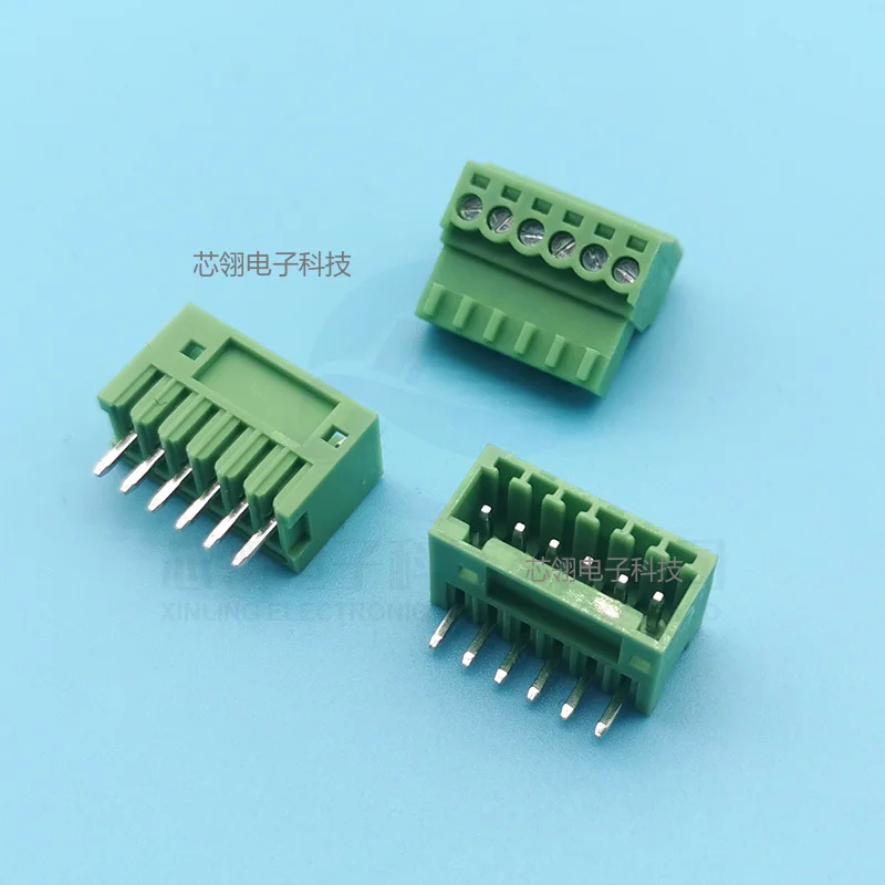 5pcs/lot Plug and Pull Terminals KF2EDG2.54MM Straight Bent Needle PCB Small Pitch Welding Terminals 2P3P4P5P12P