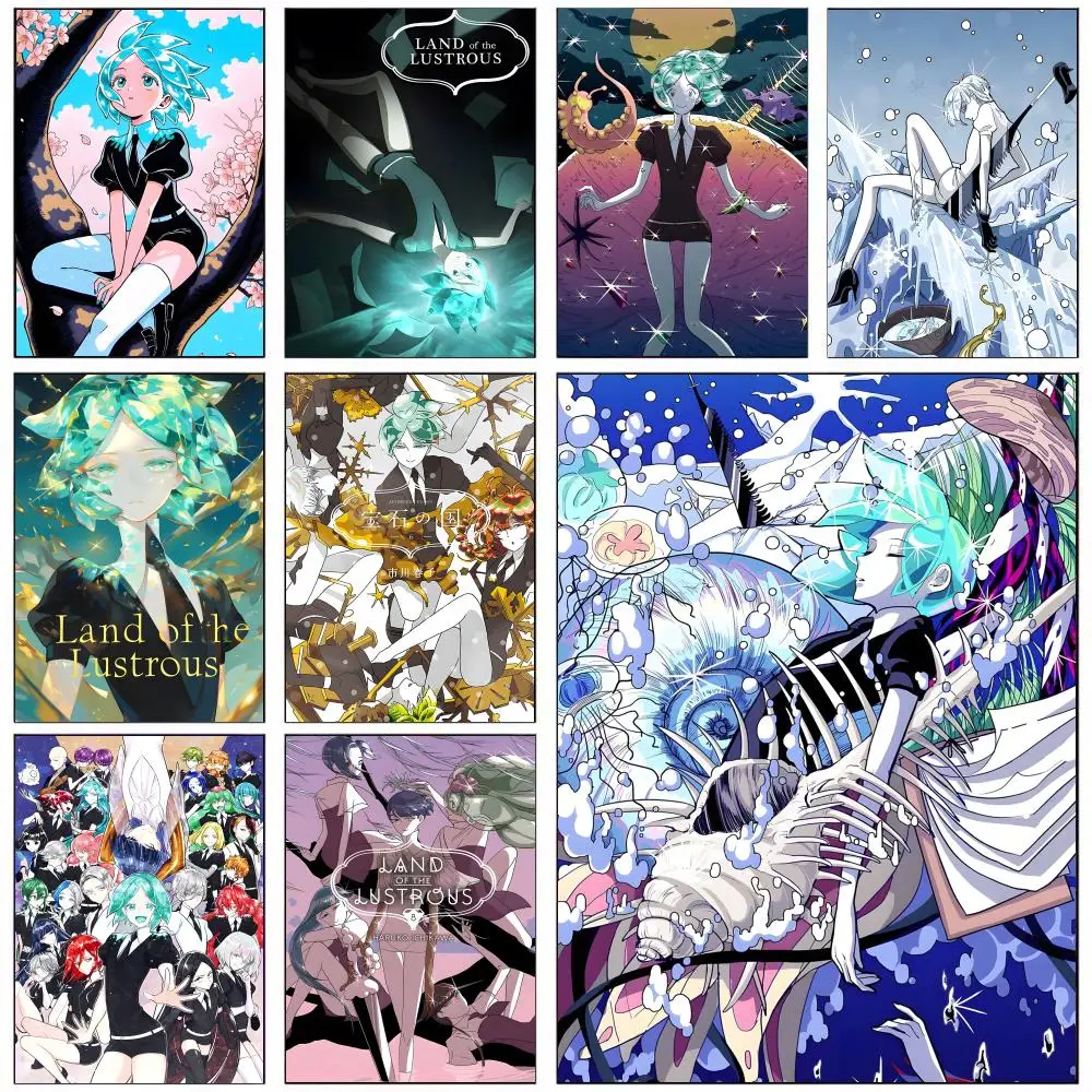 Anime L-Land of the Lustrous Poster HD Self-Adhesive Wall Decor Home Office Dorm Bedroom & More Ideal Gift Choice