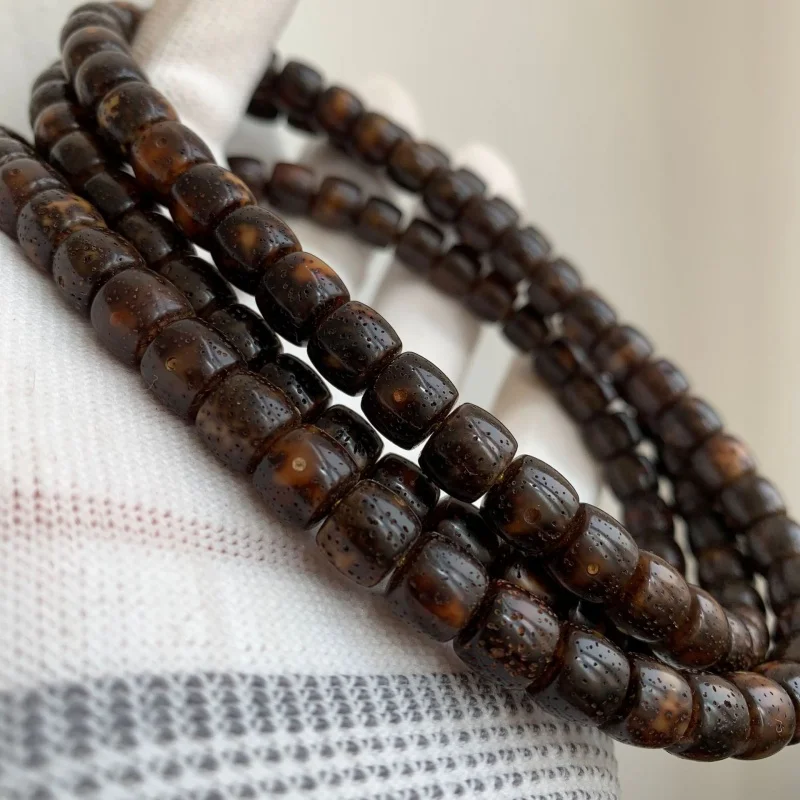 Hainan Material Jadified Xingyue Lunar January Straight Cut 108 Buddha Beads High Density Dry Grinding Bracelet