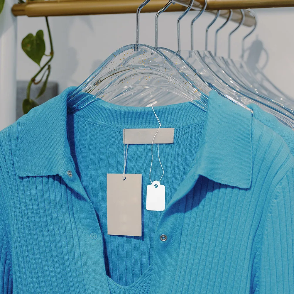 

95Pcs Hanging Tags White Paper Marking Tags for Jewelry Clothes Shoes Display Pricing Labels with Knotted String