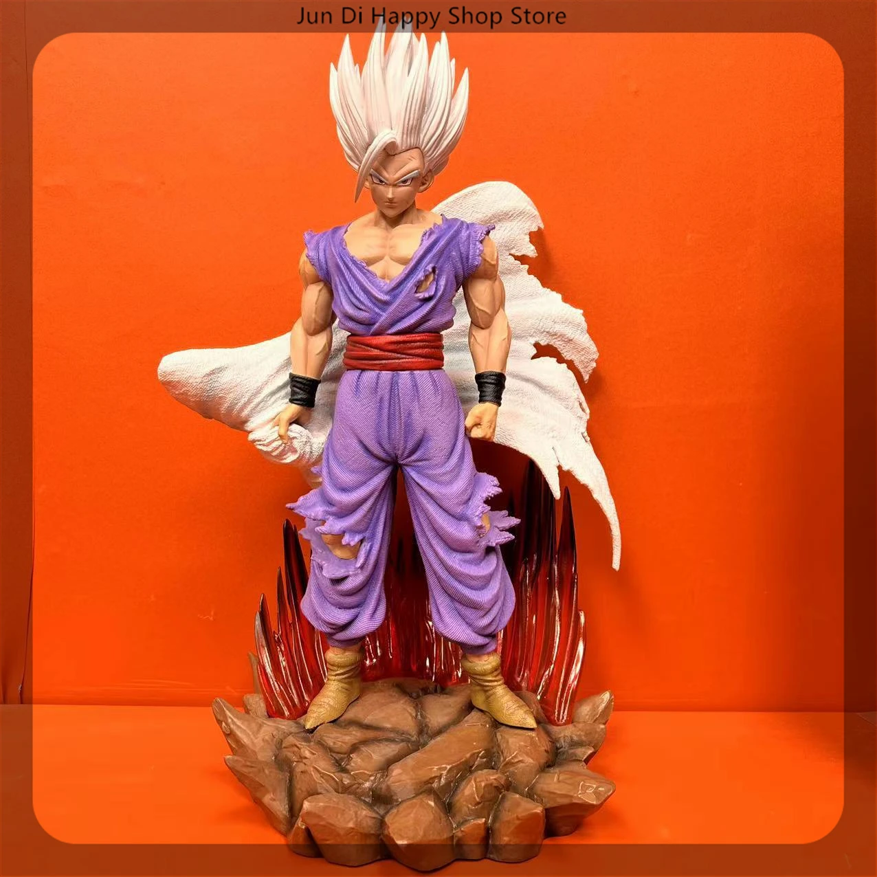 

39cm Dragon Ball Gofan Full Potential With A Cloak Anime Figure Model Gk Statue Boys Collection Desktop Decoration Ornament Toys