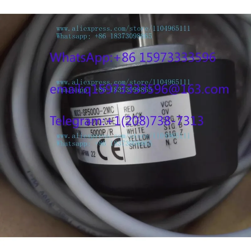 Incremental Encoder NOC3-SP5000-2MC-8-200 5000PPR 5-24V DC IP64 Protection for Industrial Automation