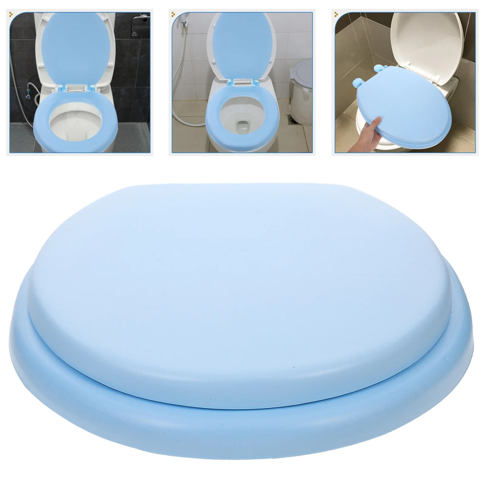 

Foam Toilet Seat Soft Thickened Cover U Shaped Round Elongated Lid Replacement Universal St Easy Clean Comfortable Sitting