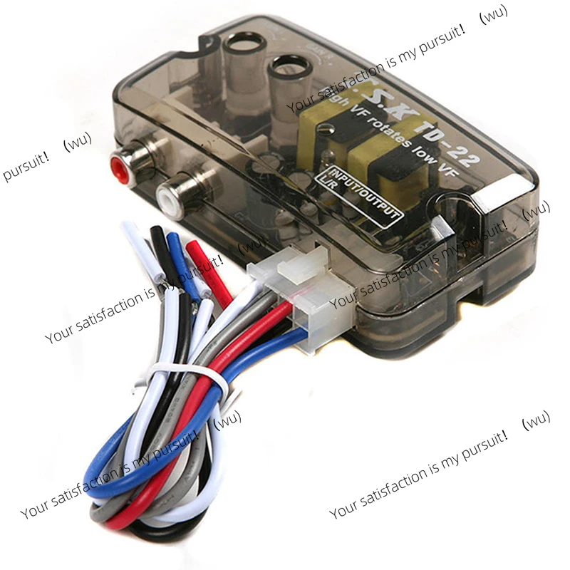 12V Car Audio Converter RCA Stereo High to Low Frequency Adjustable Line Speaker Level Adapter