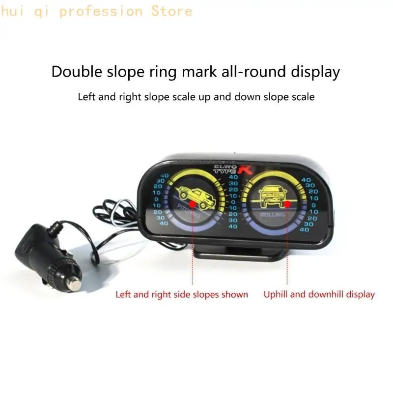 Slope Meter HUD Inclinometer Digital Slope Meter with LED Light Tilt Gauge H8WE
