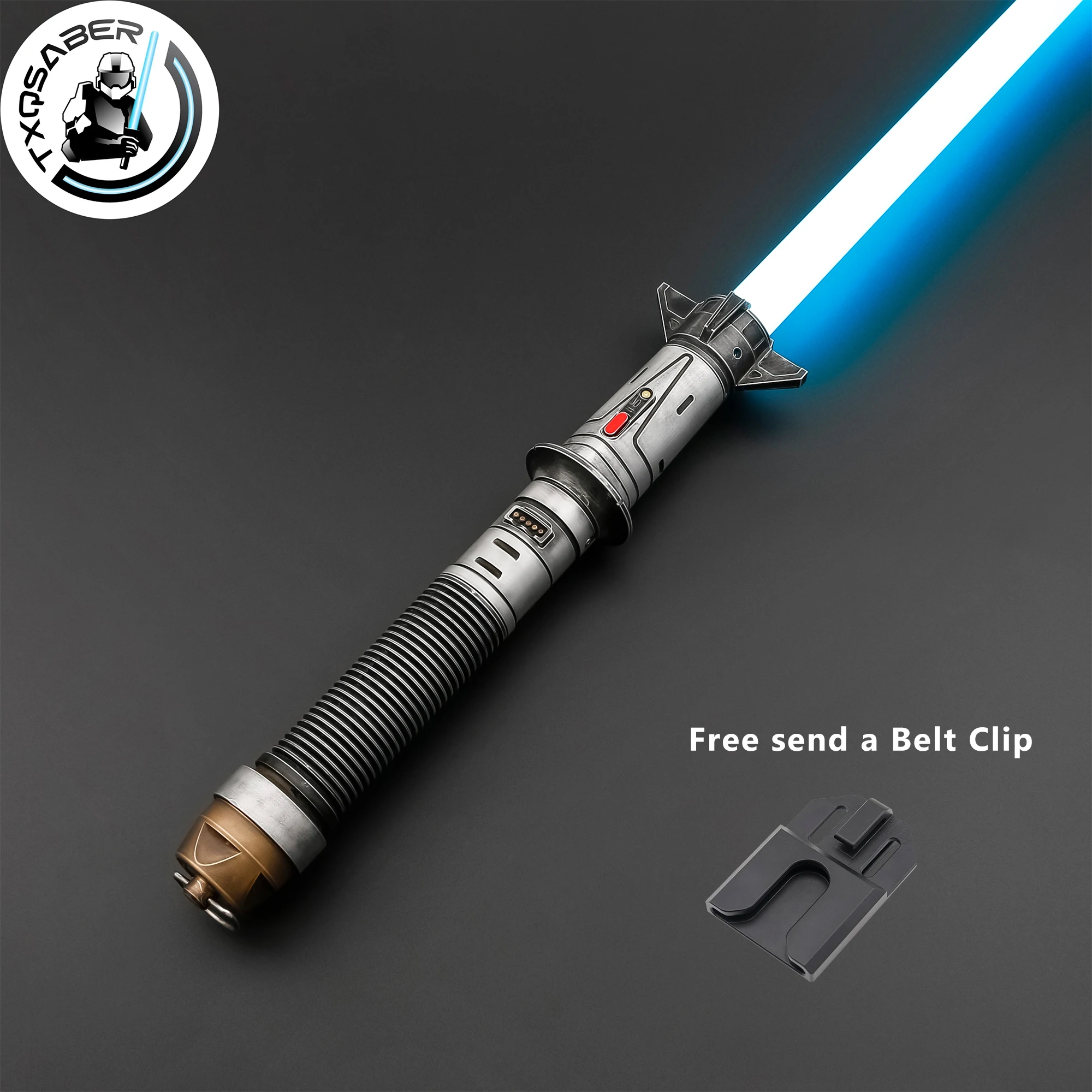 

TXQSABER Lightsaber Baylan Skoll's Weathered Replica Laser Sword RGB Pixel Metal Hilt Smooth Swing Light Sword for Adult Cosplay