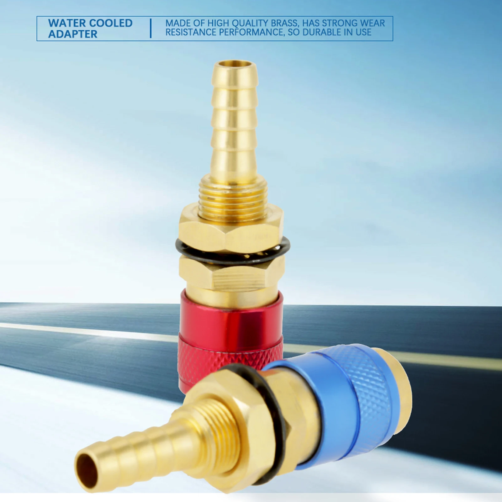 2pcs 8mm Water Cooled Gas Adapter Quick Connector Fitting For TIG Welding Torch Connector Soldering Supplies Torch Tools Welder