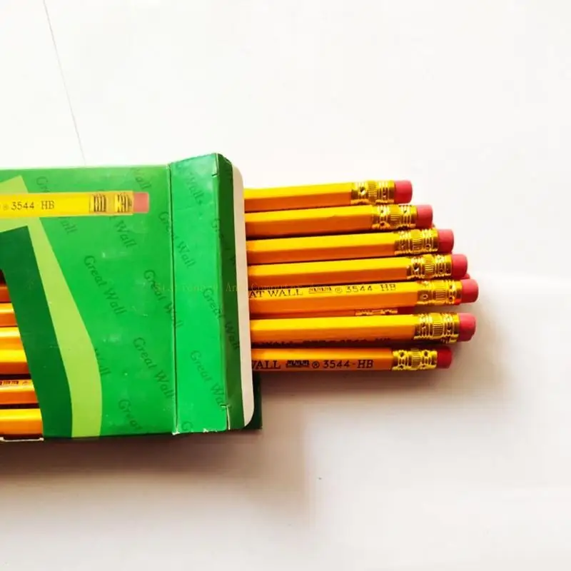 Lápis desenho hexagonal com lápis esboço borracha para escrever