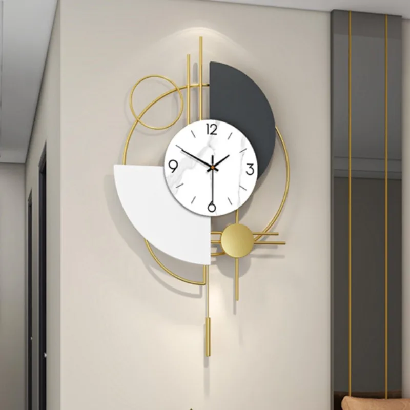 Wall Clock Modern Minimalist Design Luxury Home Living Room Wall Decorative Items Creative Silent Mechanic Quartz Clocks Watch