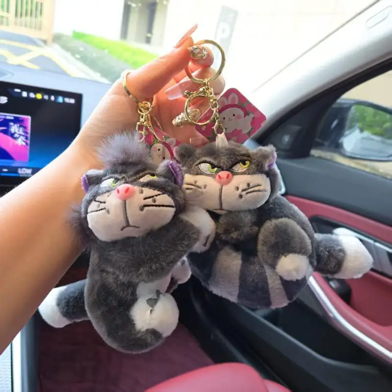 

1pc Plush Stuffed Toys Backpack Hangings Decoration Gifts Cute Lucifer Cat Doll Keychain Pendant