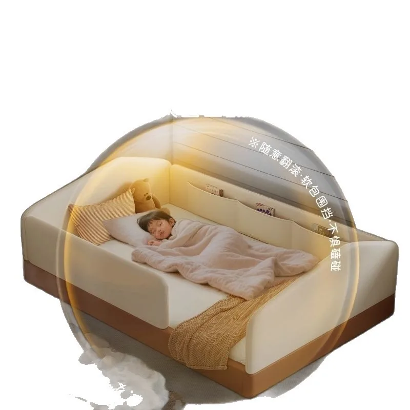 

Children's Tatami floor Boys and girls bedroom single New small apartment floor with guardrail