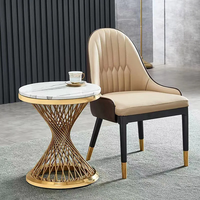 New Design Small Selver Gold Tea Side Table Marble Sofa Luxury Side Tea Table Sofa Coffee Tables For Living Room