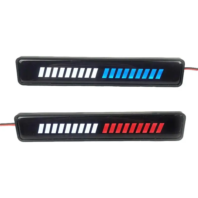 

1pcs Car Luminous Grid Lights Daytime Running Light Exterior LED Decorative Lights Decorative Ambient Atmosphere Red & Blue LED