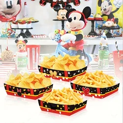 Disney Mickey Paper Food Serving Trays Candy Snacks Popcorn Box Kids Birthday Party Supplies Party Favors Baby Shower