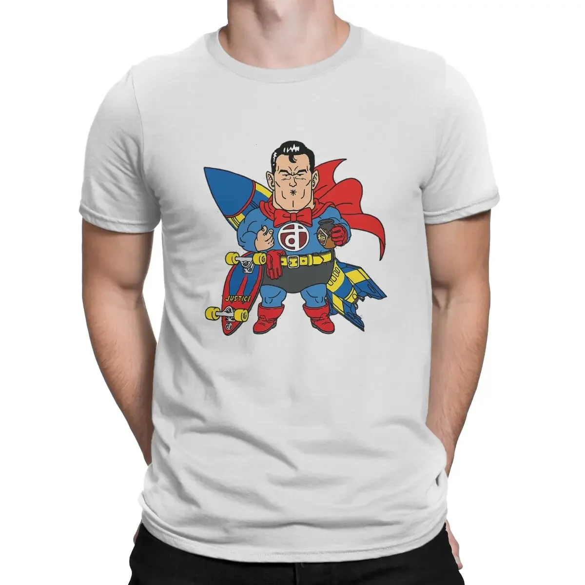 Dr Slump Supermen Essential T Shirt Vintage Gothic Men's Tshirt Polyester Short Sleeve