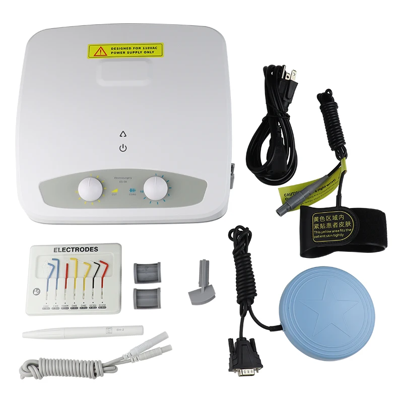 NEW High Frequency Electrocautery Unit Dental Portable Electric Surgical Scalpel w/ 7pcs Types Hyperfine Knife & 1pc Handle