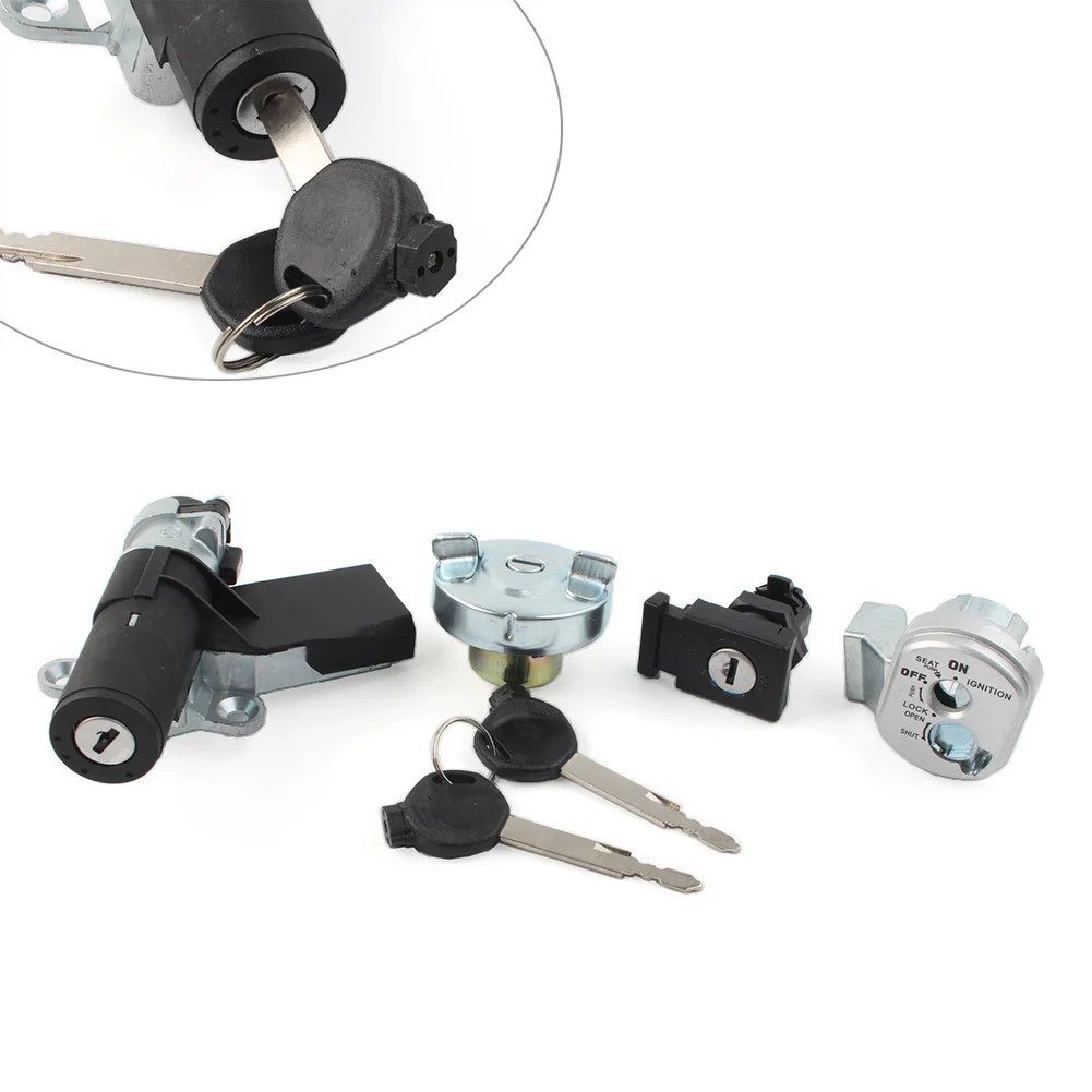 Motorbike Ignition Key Barrel Switch With Seat Lock Set For Honda Lead NHX 110 2008 2009 2010 2011 2012 35014-GFM-K00