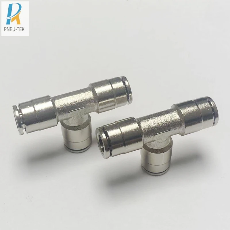 

Brass Nickel Plated Way Tee , T type Connector Tee 3 Way Push in Fitting Quick Fittings,Tube fittings MPE4.6.8.10,12,14,15,16