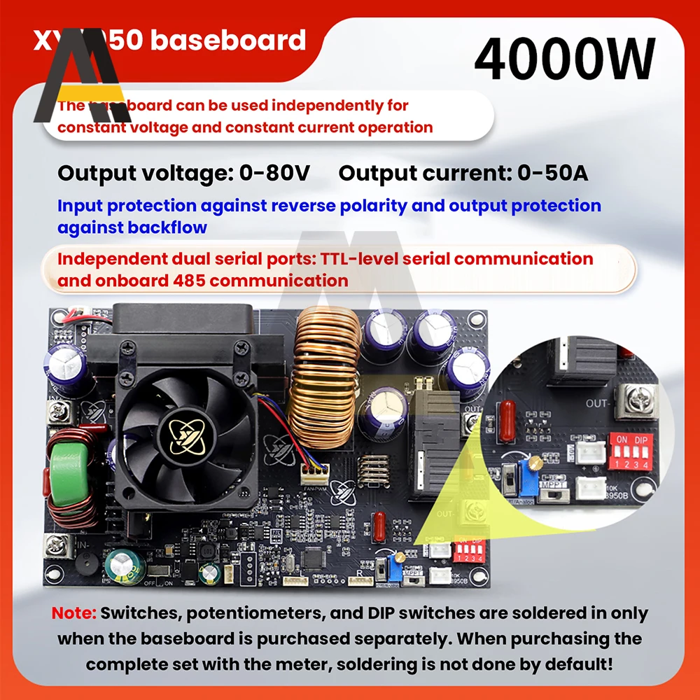 

XY8050S CNC DC Buck Power Supply 50A/4000W Adjustable Stabilized Power Supply Constant Voltage/Current Support Weather Systems
