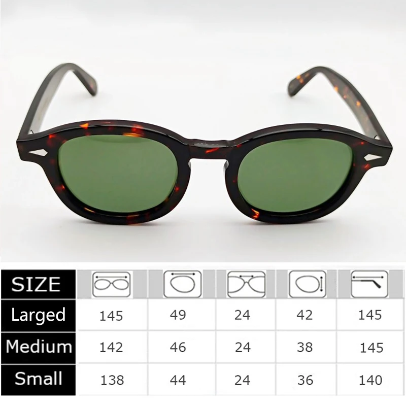 Sun Glasses Man Johnny Depp Lemtosh Polarized Sunglasses Woman Luxury Brand Vintage Acetate Frame Green Driver Shade