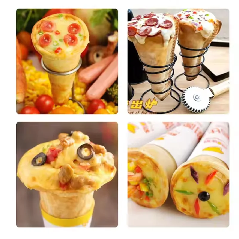 التجارية وجبة خفيفة الحلو البيتزا المخروط الآيس كريم المخروط آلة ماكينة صانع مخروط البيتزا الكهربائية للبيع #1